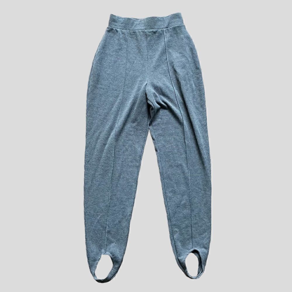 Vintage Houndstooth Stirrup Pant Trousers